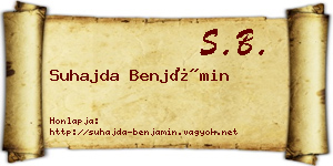 Suhajda Benjámin névjegykártya