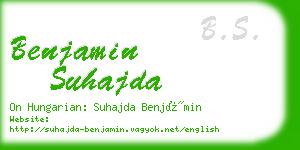 benjamin suhajda business card